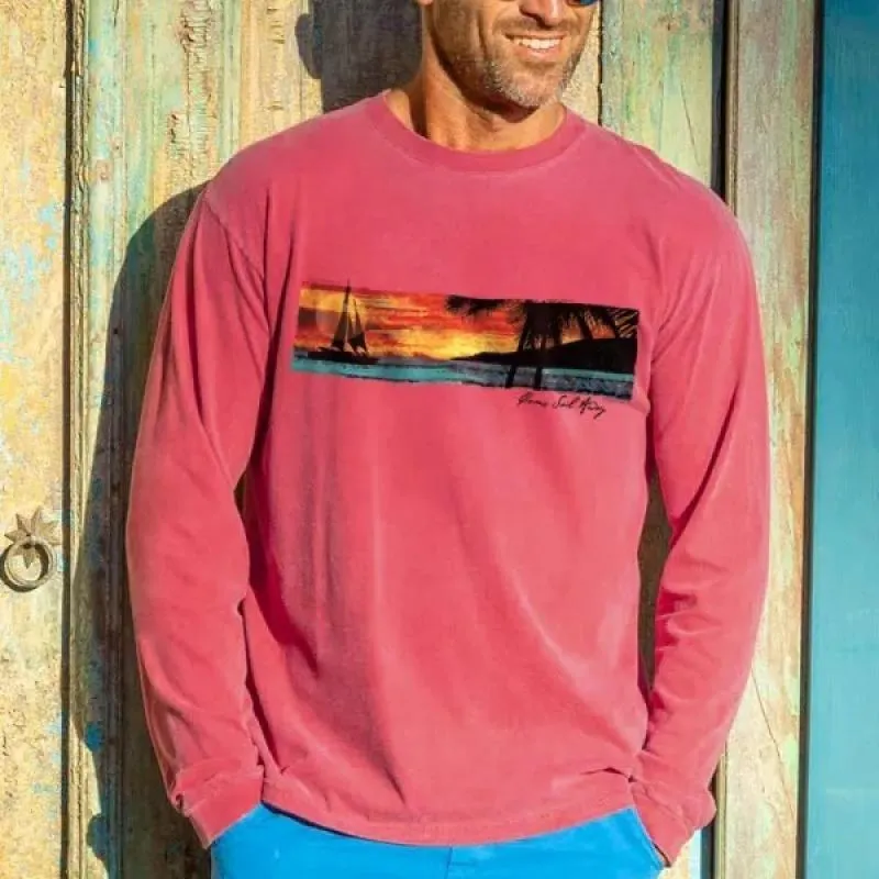 Men's Print Round Neck Long Sleeve Loose Casual T-shirt 95645174Z sold by Manly product image thumbnail 2