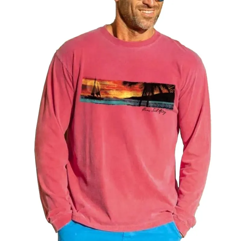 Men's Print Round Neck Long Sleeve Loose Casual T-shirt 95645174Z sold by Manly