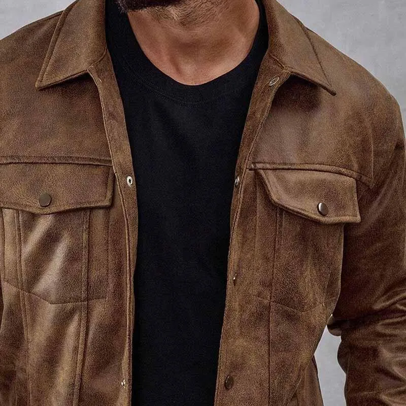 Men's Vintage Suede Lapel Jacket 15076739X sold by Manly product image thumbnail 3