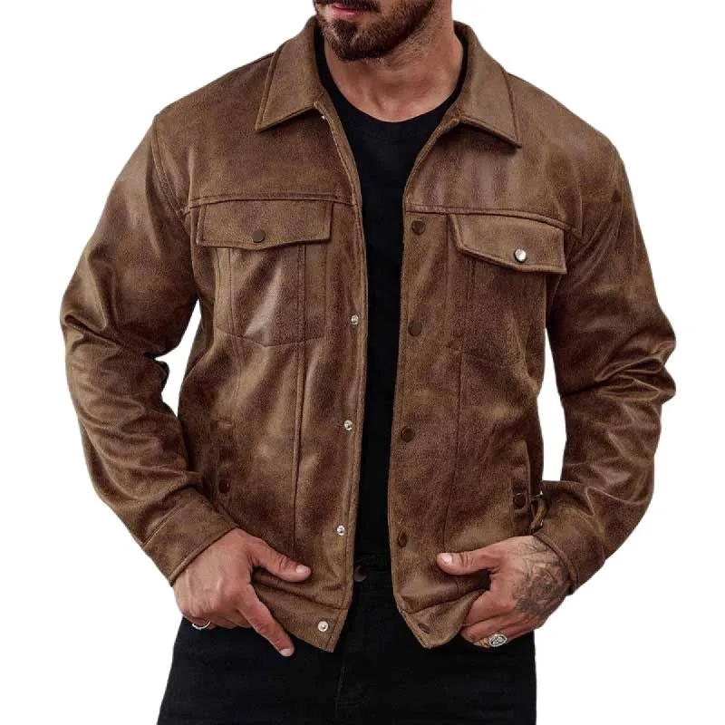 Men's Vintage Suede Lapel Jacket 15076739X sold by Manly