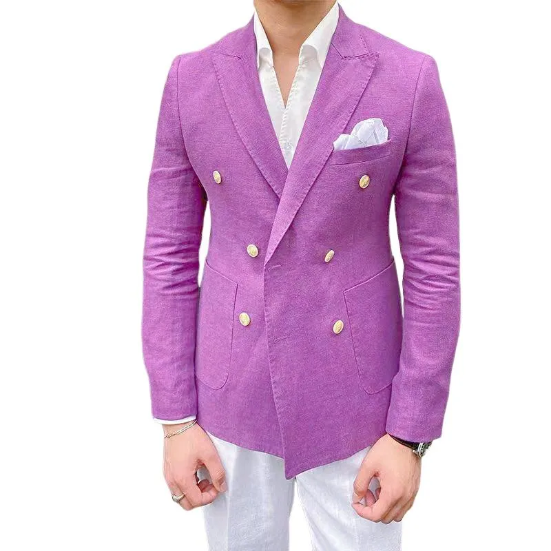 Men's Solid Color Casual Long Sleeve Blazer 40035522X sold by Manly product image thumbnail 4