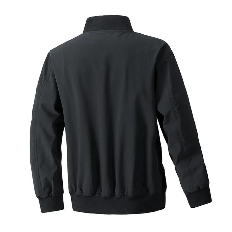 Men's Casual Contrast Zipper Loose Baseball Jacket 19728492M sold by Manly product image thumbnail 2