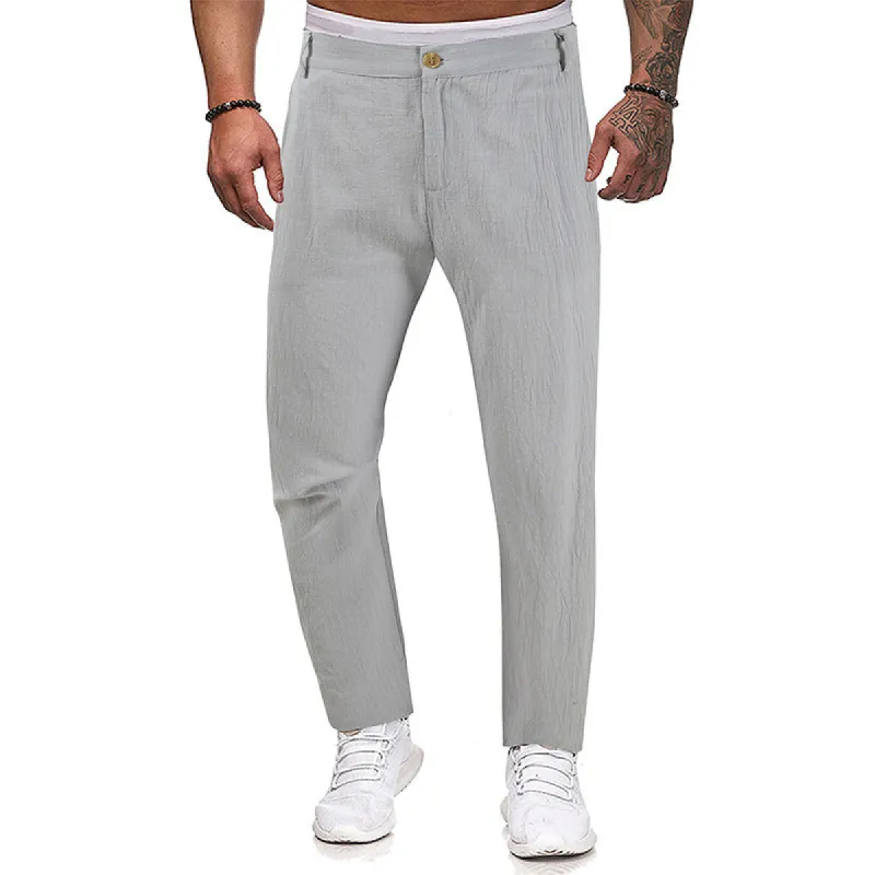 Men's Casual Solid Color Straight Leg Pants 18057213Y sold by Manly