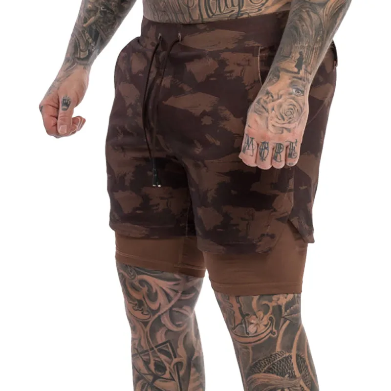 Men's Sports Fitness Camo Print Shorts 47115429Y sold by Manly