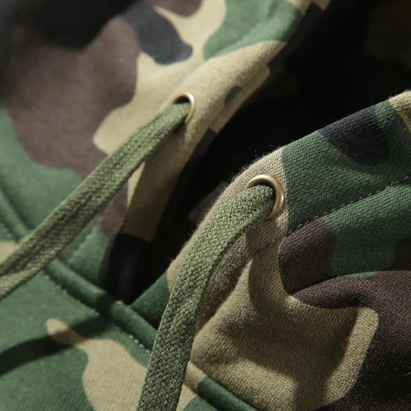 Men's Casual Outdoor Camouflage Fleece Warm Loose Hoodie 24316750M sold by Manly product image thumbnail 3