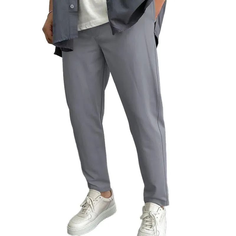 Men's Casual Solid Color Slim Fit Tapered Pants 50420306M sold by Manly
