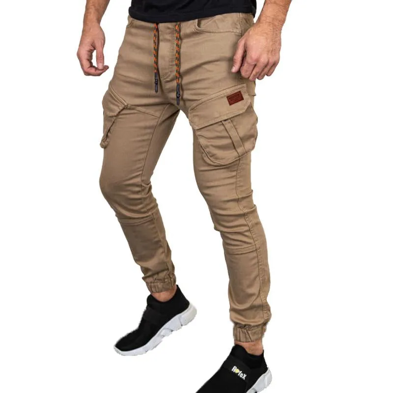 Men's Casual Solid Color Pocket Cargo Pants 43654359Y sold by Manly product image thumbnail 2