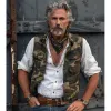 Men's Vintage Camouflage Multi-Pocket Single-Breasted Cargo Vest 58230747Y sold by Manly
