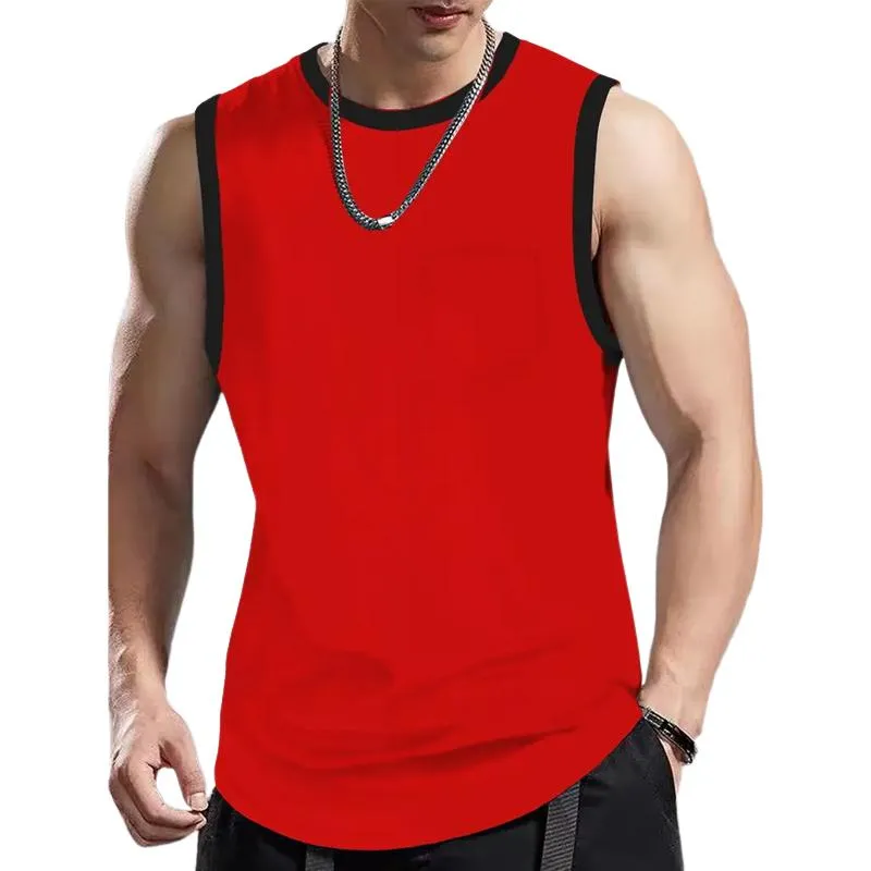 Men's Round Neck Solid Color Sports Tank Tops 52475562X sold by Manly product image thumbnail 3