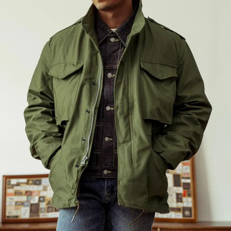 Men's Retro Loose Stand Collar Multi-pocket Zipper Jacket 06231213Z sold by Manly product image thumbnail 2