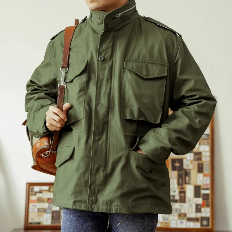 Men's Retro Loose Stand Collar Multi-pocket Zipper Jacket 06231213Z sold by Manly product image thumbnail 3