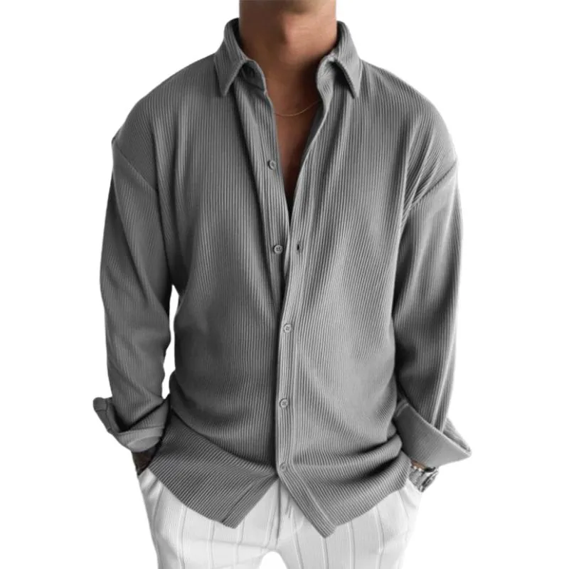 Men's Casual Solid Pit Article Fabrics Long Sleeve Shirt 92196712Y sold by Manly