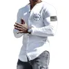 Men's Casual Outdoor Street Long Sleeve Button Solid Color Shirt 53718286X sold by Manly