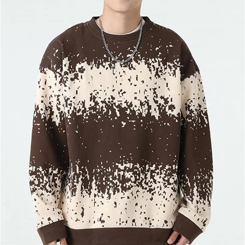 Men's Fashion Contrast Striped Loose Round Neck Sweatshirt 51420936M sold by Manly product image thumbnail 4