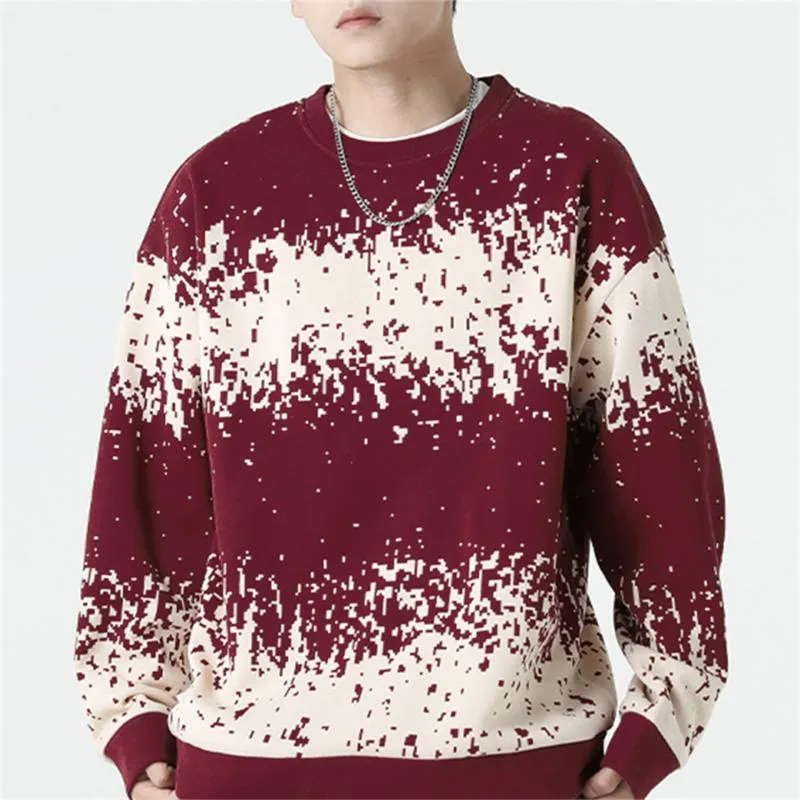 Men's Fashion Contrast Striped Loose Round Neck Sweatshirt 51420936M sold by Manly product image thumbnail 3