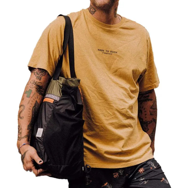 Men's Casual Letter Print Round Neck Short Sleeve T-Shirt 21067198Y sold by Manly