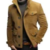 Men's Vintage Stand Collar Corduroy Multi-Pocket Jacket 86754965M sold by Manly