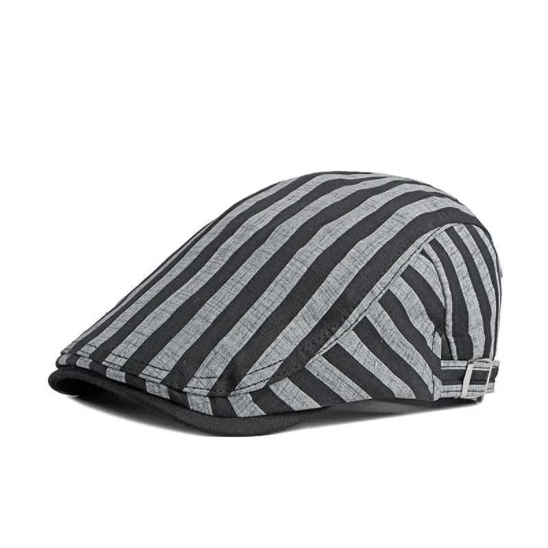 Men's Retro Thin Breathable Stripe Hat 23806389X sold by Manly