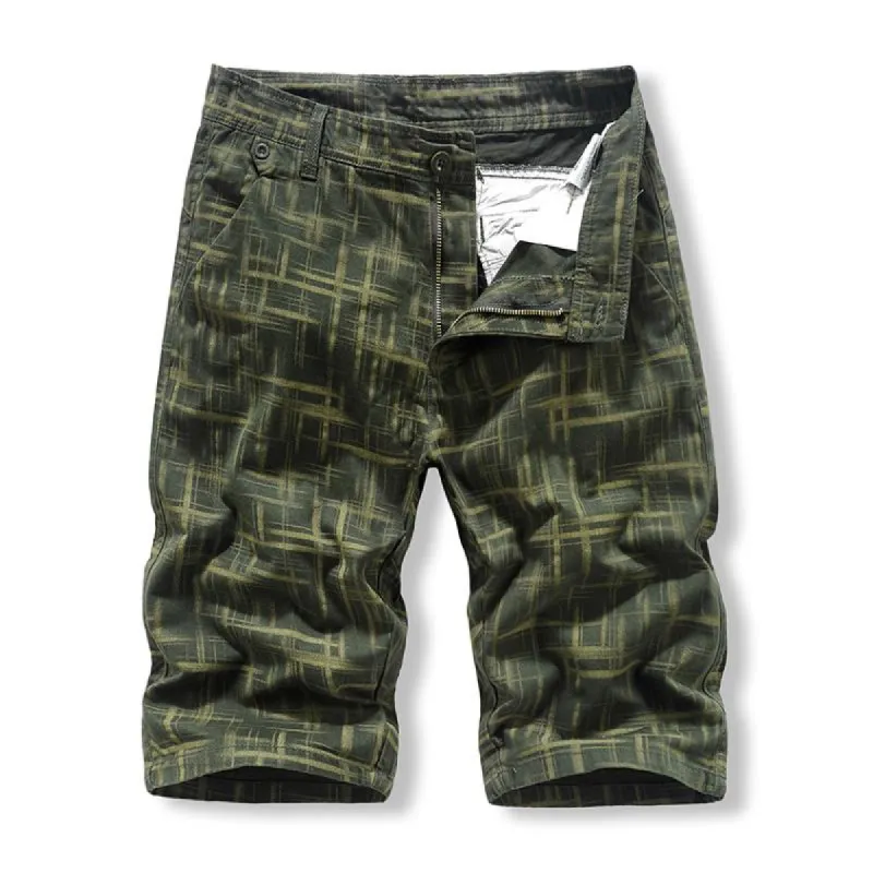 Men's Casual Outdoor Cotton Blend Plaid Slim Fit Cargo Shorts 55102342M sold by Manly