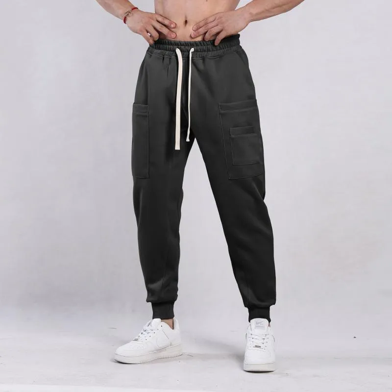 Men's Solid Color Elastic Waist Loose Sports Pants 46625398Z sold by Manly product image thumbnail 2