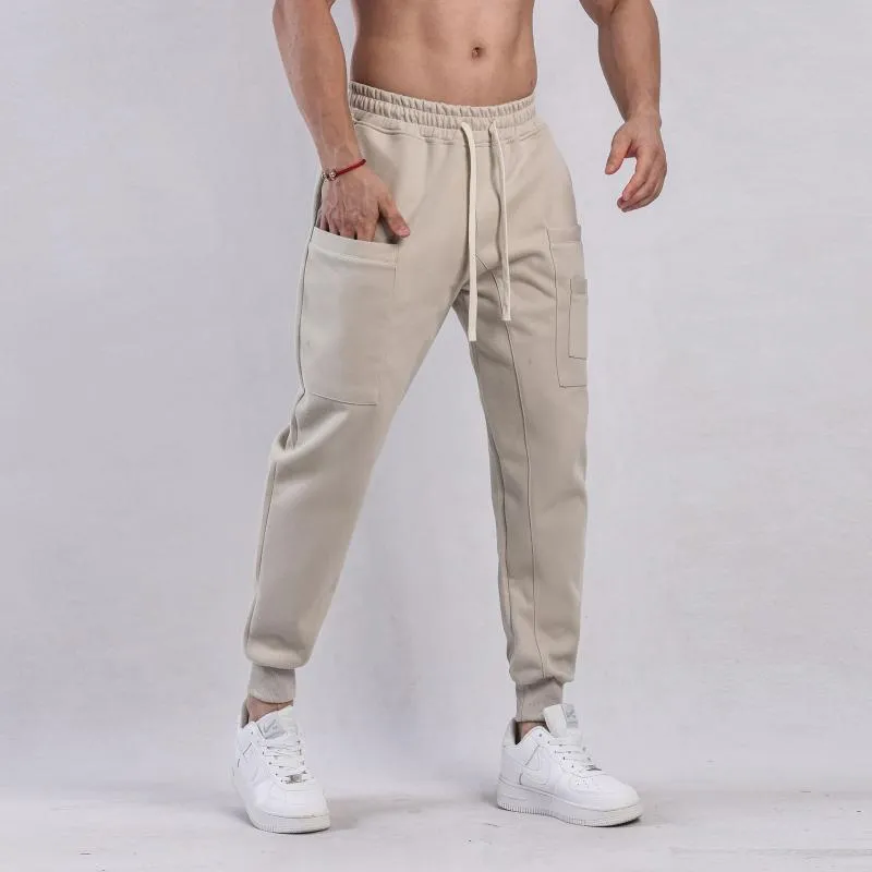Men's Solid Color Elastic Waist Loose Sports Pants 46625398Z sold by Manly product image thumbnail 5
