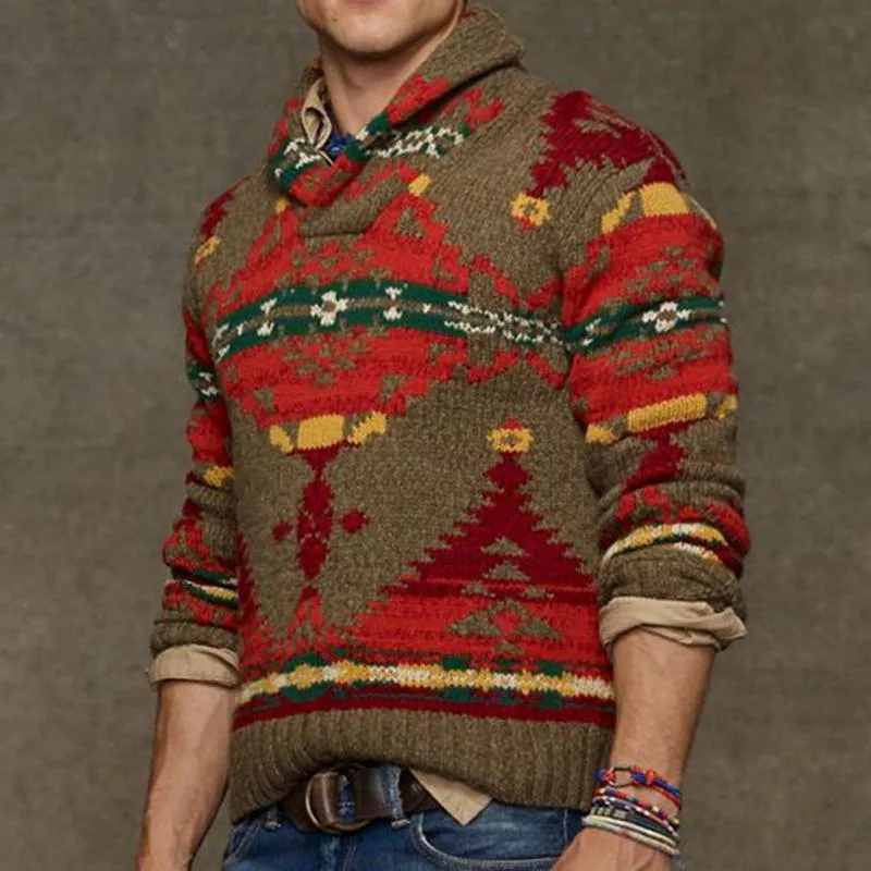 Men's Jacquard Long Sleeve Knit Sweater 64047398X sold by Manly product image thumbnail 2