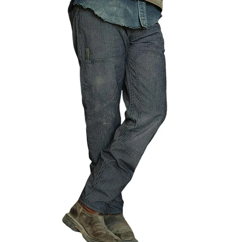 Men's Casual Patchwork Multi-pocket Slim-fit Cargo Pants 94078965M sold by Manly