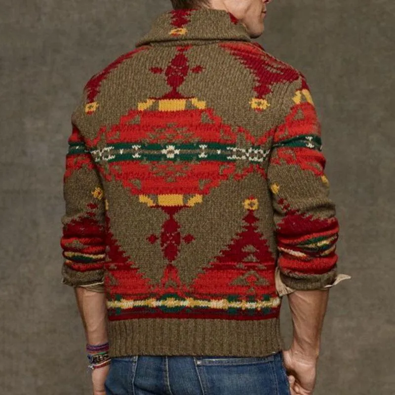 Men's Jacquard Long Sleeve Knit Sweater 64047398X sold by Manly product image thumbnail 3