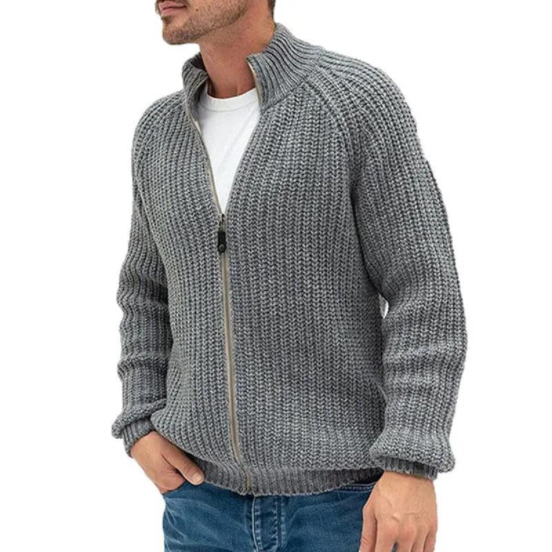 Men's Casual Zip Turtleneck Knit Cardigan 64602251M sold by Manly