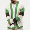 Men's Casual Contrasting Color Loose Chunky Knit Cardigan 28279422M sold by Manly