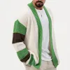 Men's Casual Contrasting Color Loose Chunky Knit Cardigan 28279422M sold by Manly