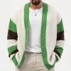 Men's Casual Contrasting Color Loose Chunky Knit Cardigan 28279422M sold by Manly