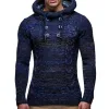 Men's Slim Turtleneck Hooded Pullover Sweater 96655035M sold by Manly
