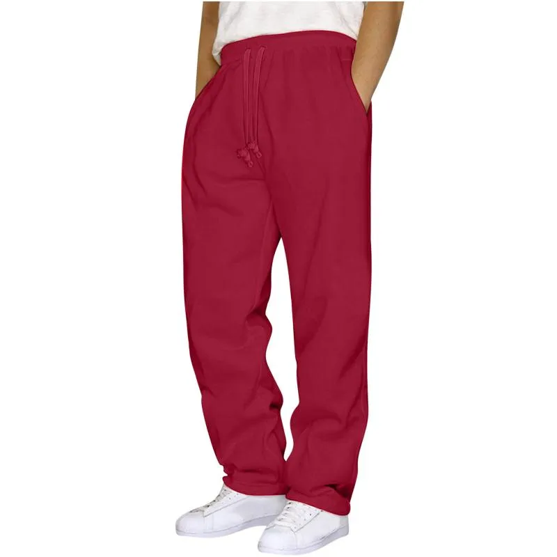 Men's Solid Color Plush Elastic Waist Loose Sports Pants 56423379Z sold by Manly product image thumbnail 4