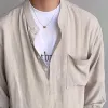 Men's Casual Solid Color Henley Collar Long Sleeve Shirt 82277169Y sold by Manly
