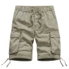 Men's Casual Outdoor Cotton Loose Multi-Pocket Cargo Shorts 73402137M sold by Manly