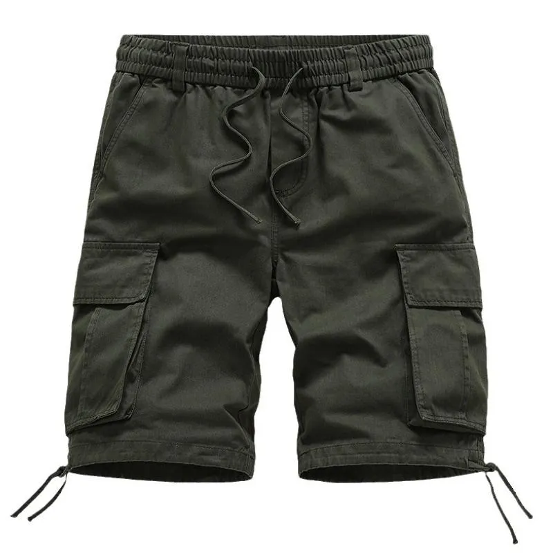 Men's Casual Outdoor Cotton Loose Multi-Pocket Cargo Shorts 73402137M sold by Manly product image thumbnail 3