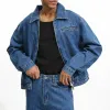 Men's Vintage Washed Chest Pocket Denim Jacket 93970107Y sold by Manly