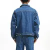 Men's Vintage Washed Chest Pocket Denim Jacket 93970107Y sold by Manly