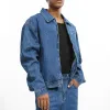 Men's Vintage Washed Chest Pocket Denim Jacket 93970107Y sold by Manly