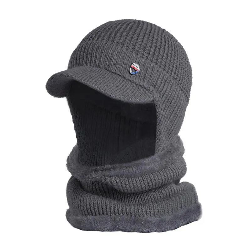 Men's Ear Protector Neck Warm Knit Cap 80451294Y sold by Manly
