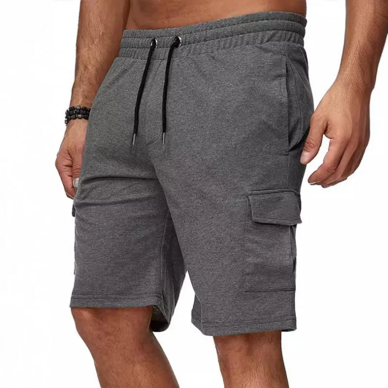 Men's Casual Solid Color Multi-Pocket Cargo Shorts 13630325M sold by Manly