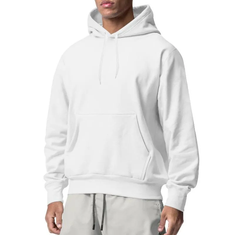 Men's Solid Loose Casual Sports Fitness Hoodie 04506112Z sold by Manly
