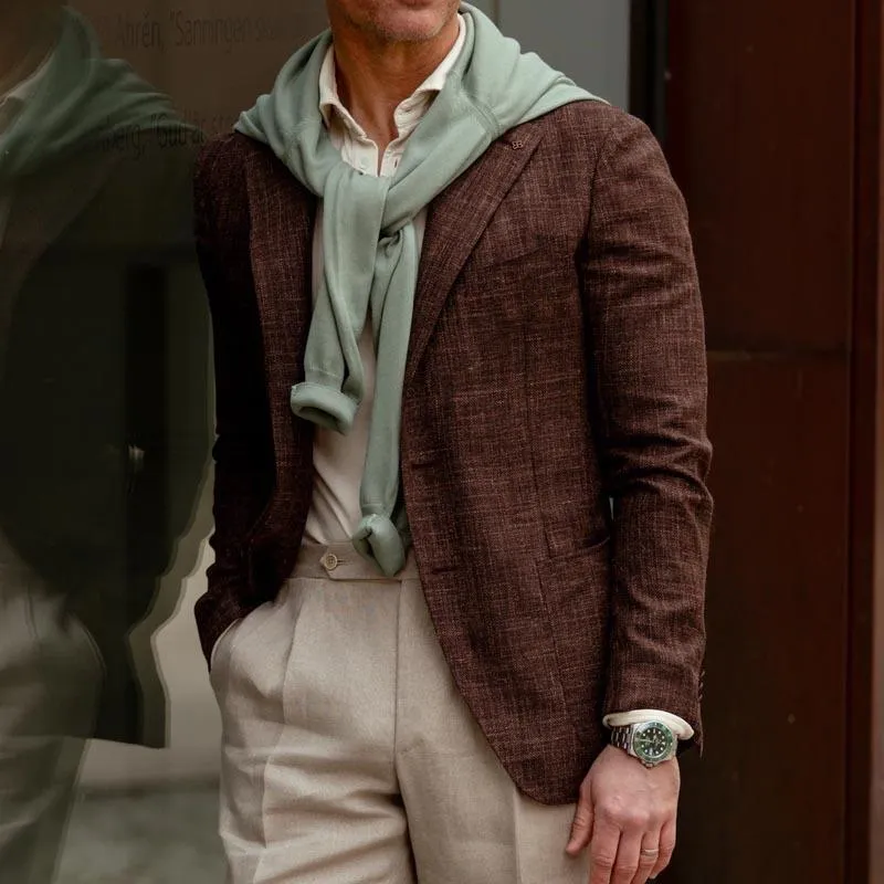 Men's Linen Two-Button Pocket Blazer 98711812Y sold by Manly product image thumbnail 4