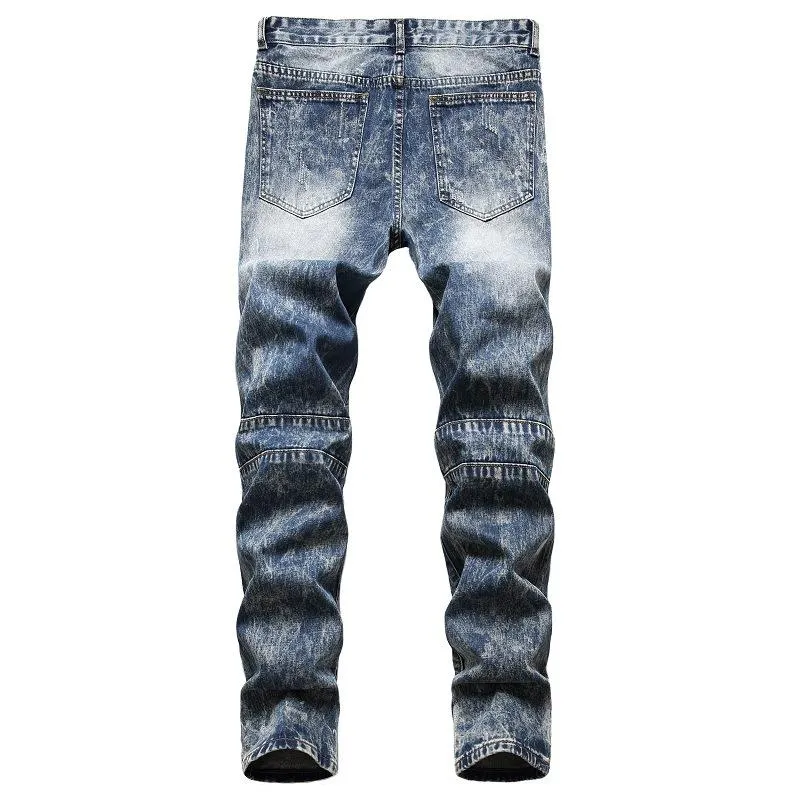 Men's Fashion Distressed Hole Slim Jeans 32152050Z sold by Manly product image thumbnail 4
