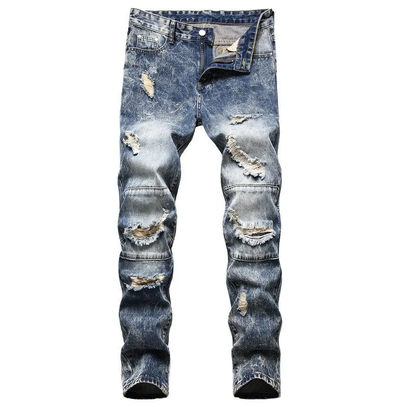 Men's Fashion Distressed Hole Slim Jeans 32152050Z sold by Manly product image thumbnail 3