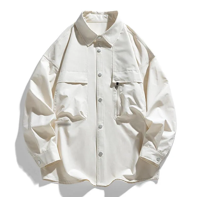 Men's Casual Solid Color Workwear Loose Long Sleeve Shirt 65266845M sold by Manly product image thumbnail 4