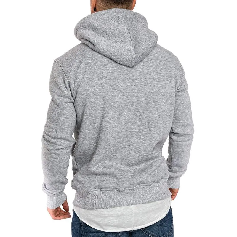 Men's Casual Solid Color Long Sleeve Hooded Sweatshirt 19801946Y sold by Manly product image thumbnail 3