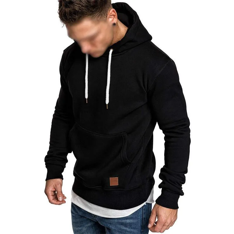 Men's Casual Solid Color Long Sleeve Hooded Sweatshirt 19801946Y sold by Manly product image thumbnail 5