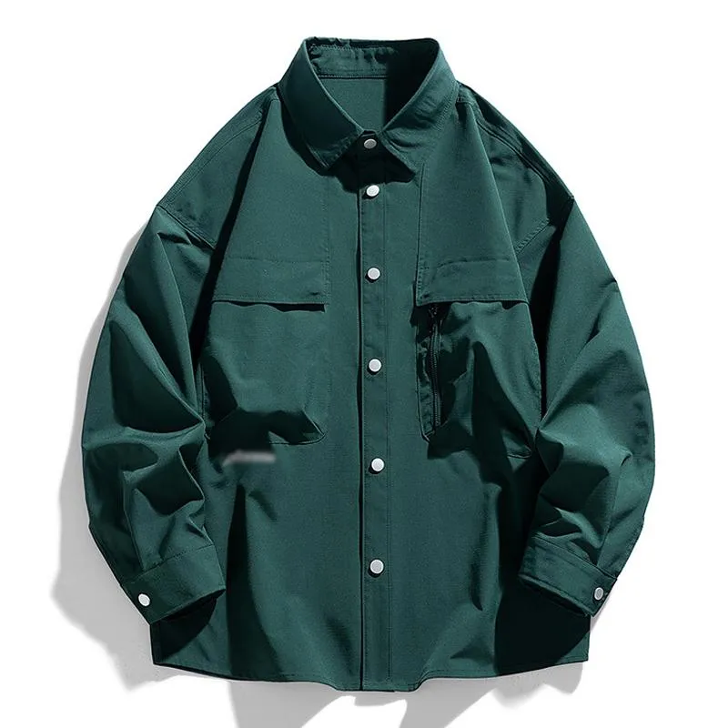 Men's Casual Solid Color Workwear Loose Long Sleeve Shirt 65266845M sold by Manly product image thumbnail 2